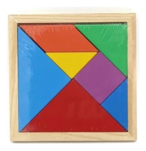 Tangrama Grande Juguete Madera Didactico Montessori