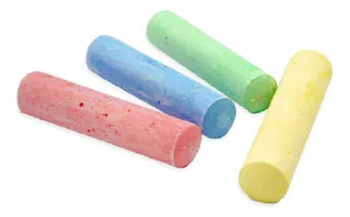 Balde Tiza Jumbo 7 Colores - 20 Unidades- Tizas Grandes