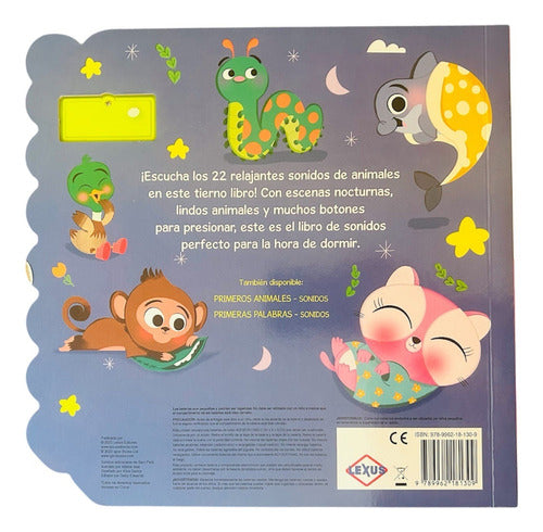 Libro Amigos Animales A Dormir -  22 Sonidos - Lexus Nuevo