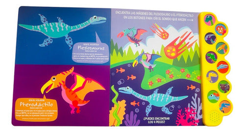 Libro Ruidosos Dinosaurios 10 Sonidos Busca-encuentra Lexus