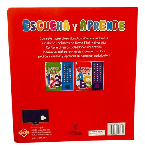 Libro Interactivo Escucha Y Aprende Abc - 27 Sonidos - Lexus
