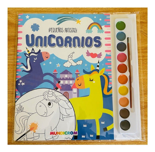 Pequeños Artistas! - Unicornios - Libro Pintar C/acuarela