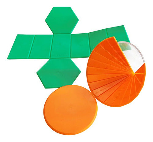 Cuerpos Geométricos Con Redes Plegables 2d/3d