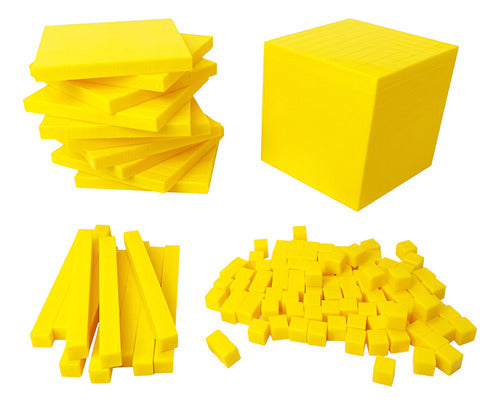 Bloque Multibase  Base 10 Conectable Amarillo