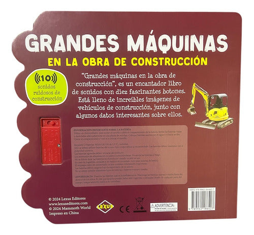 Libro Grandes Maquinas En La Obra De Construccion 10 Sonidos