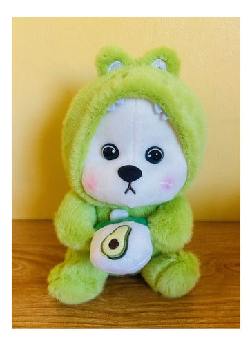 Peluche Osito Disfraz Cocodrilo Kawaii De Felpa Suave 22cm Verde