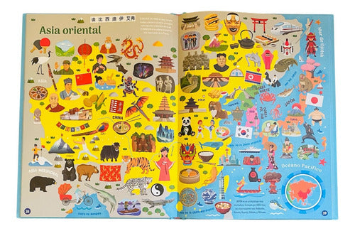 Libro Atlas Del Mundo Con Banderas - Lexus Tapa Dura Nuevo