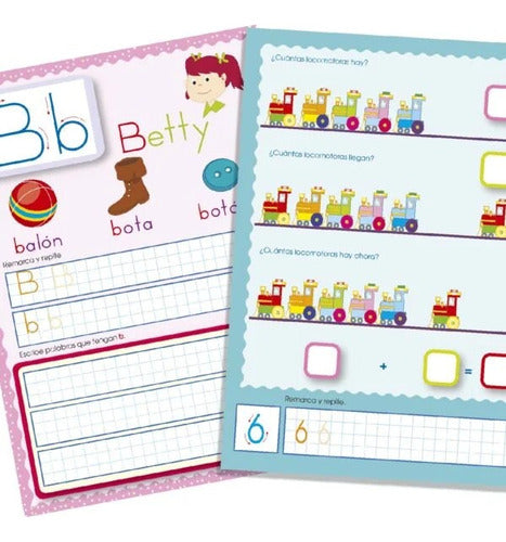 Set Traza Y Borra: Numeros/sumas Letras/palabras Libro-pizar