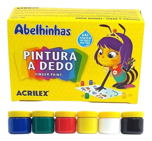 Set De Pintura Para Dedos Acrilex 06 Color 30 Ml