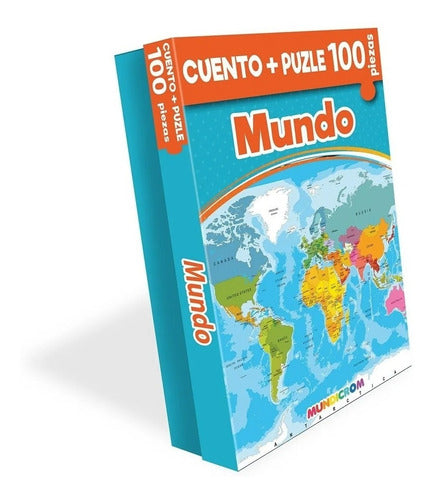 Libro Infantil Cuento Mundo + Puzle 100 Piezas Mundicrom