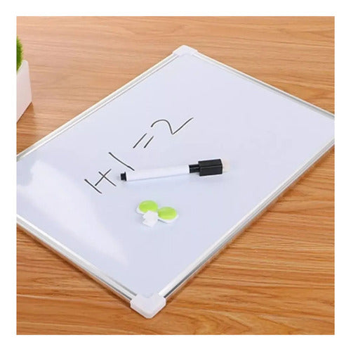 Pizarra Acrílica Magnética Marco Aluminio Tamaño Carta