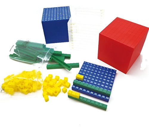 Bloques Base 10, Base 1000 Singapur, 132 Piezas, Bloque Wizz Colores