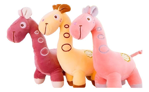 Peluche Jirafa Kawaii De Felpa Suave 30cm Varios Colores