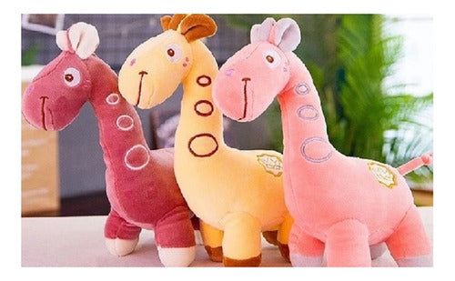 Peluche Jirafa Kawaii De Felpa Suave 30cm Varios Colores