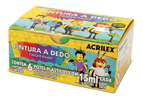 Set De Pintura Para Dedos Acrilex 06 Color 30 Ml