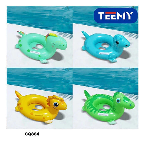 Flotador Inflable Para Bebé Dinosaurio Varios Colores