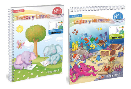 Pack Trazos Y Letras 1 - Logica Y Numeros 1 Caligrafix