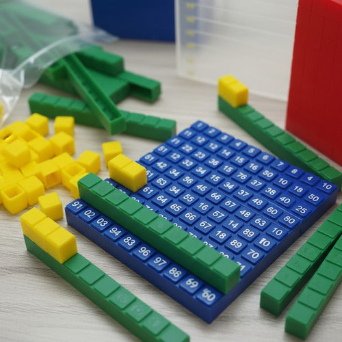 Bloques Base 10, Base 1000 Método Singapur, 132 Piezas. Colores