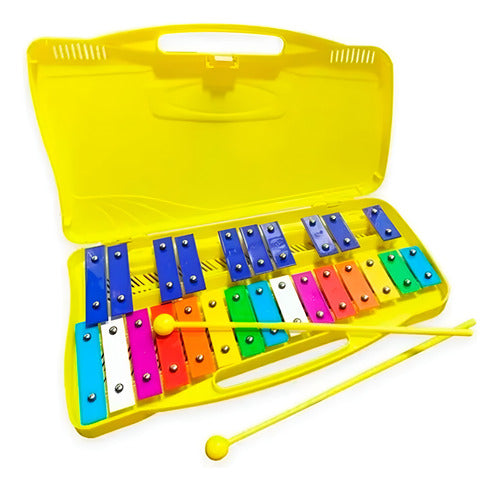 Metalofono Cromatico De 25 Notas  Amarillo