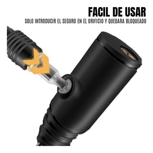 Candado De Bicicleta Moto Candado Traba Cadena Multiuso Color Negro