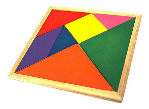 Tangrama Grande Juguete Madera Didactico Montessori