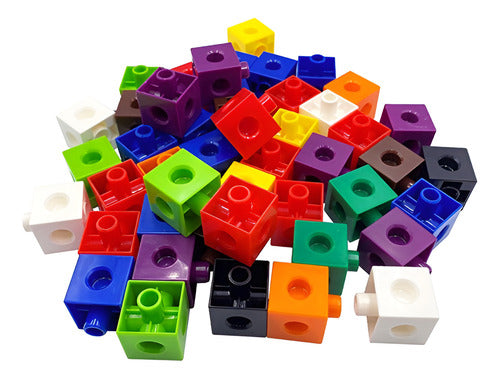 Cubos Multiencaje Unifix Con Caja Plastica Cantidad De Piezas 100