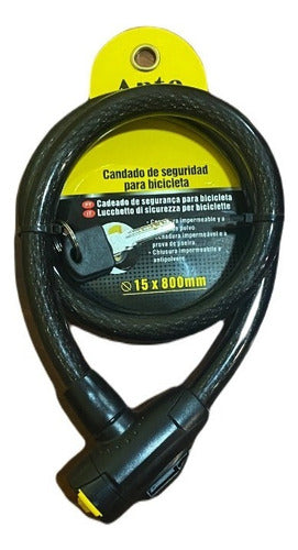 Candado De Bicicleta Moto Candado Traba Cadena Multiuso Color Negro