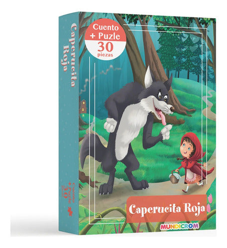 Caperucita Roja, Cuento + Puzzle 30 Pz Mundicrom
