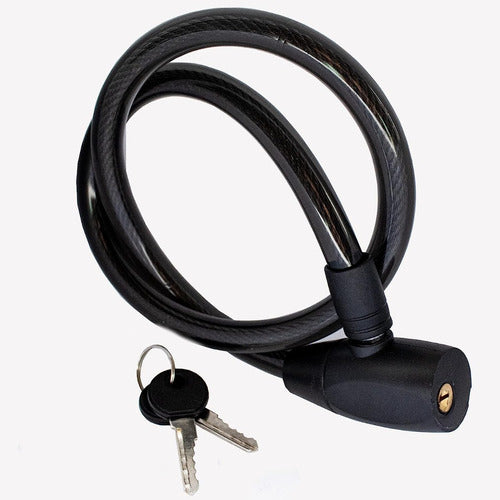 Candado De Bicicleta Moto Candado Traba Cadena Multiuso Color Negro