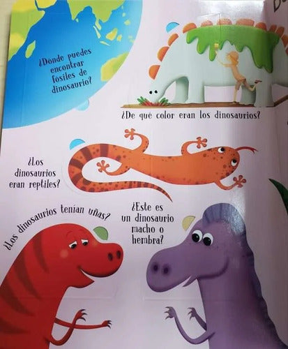Libro Dinosaurios - Levanta Tapitas - 60 Datos Curiosos