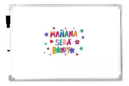 Pizarra Acrílica Magnética Marco Aluminio Tamaño Carta