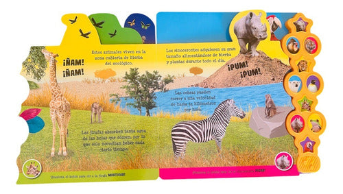 En El Zoologico 10 Sonidos De Animales: Con Asombrosos Datos Sobre Animales En Cada Página, De Lexus. N/a, Vol. 1. Editorial Lexus Editores, Tapa Dura En Esp...