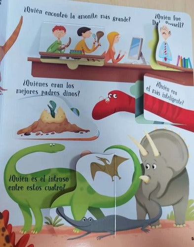 Libro Dinosaurios - Levanta Tapitas - 60 Datos Curiosos