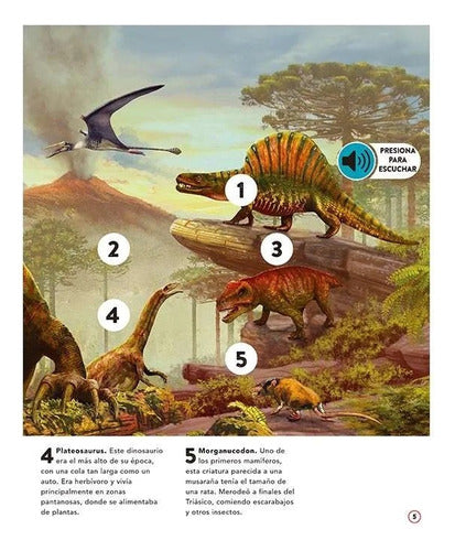 Libro Dinosaurios Y Vida Prehistorica - 50 Sonidos - Lexus