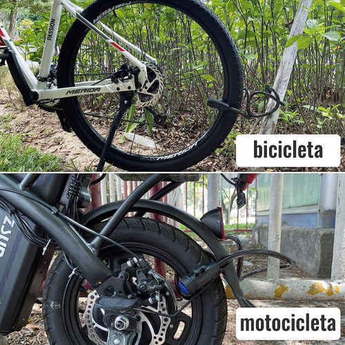 Candado De Bicicleta Moto Candado Traba Cadena Multiuso Color Negro