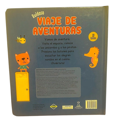 Libro Ruidoso Viaje De Aventuras - 12 Sonidos - Lexus Nuevo