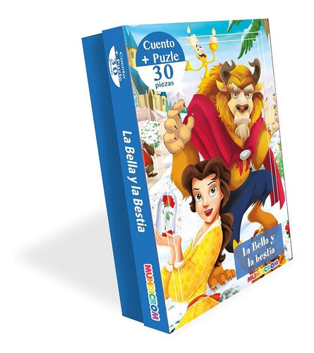 La Bella Y La Bestia, Cuento + Puzzle 30 Piezas Mundicrom