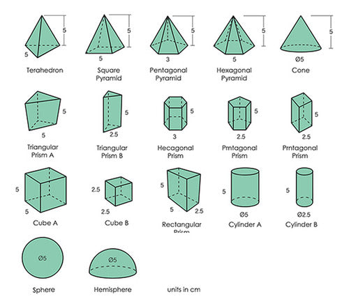 Cuerpos Geométricos 3d 17 Unidades