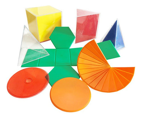 Cuerpos Geométricos Con Redes Plegables 2d/3d