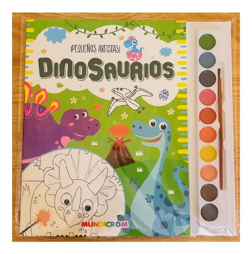 Pequeños Artistas! - Dinosaurios - Libro Pintar C/acuarela