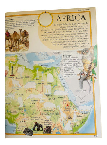 Atlas De Animales Del Mundo Con Pegatinas - Lexus Nuevo Orig
