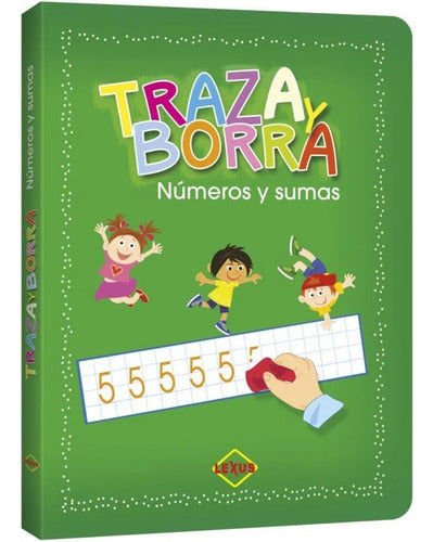 Set Traza Y Borra: Numeros/sumas Letras/palabras Libro-pizar