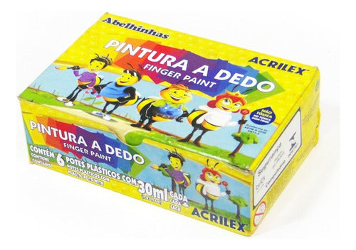 Set De Pintura Para Dedos Acrilex 06 Color 30 Ml