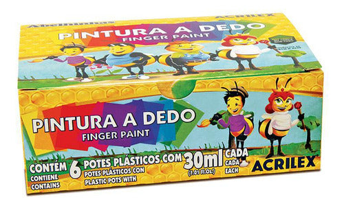 Set De Pintura Para Dedos Acrilex 06 Color 30 Ml