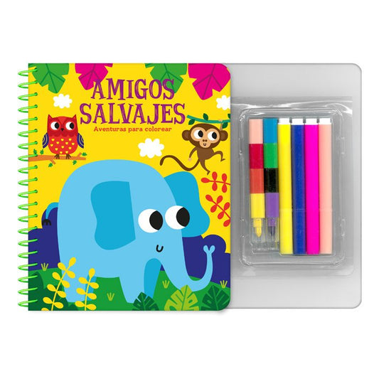 Amigos Salvajes - Aventuras para Colorear