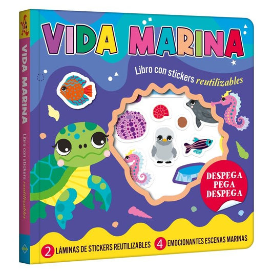 Vida Marina - Libro con Stickers Reutilizables