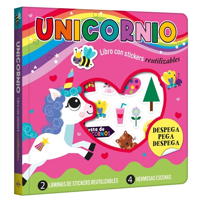 Unicornio - Libro con Stickers Reutilizables