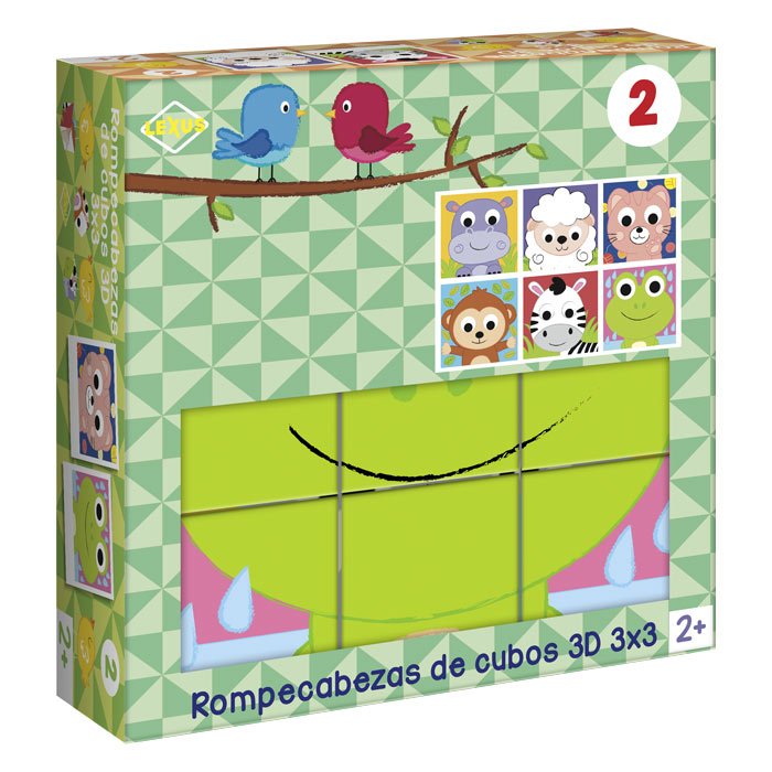 Rompecabezas de Cubos Verde