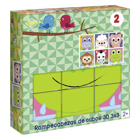 Rompecabezas de Cubos Verde