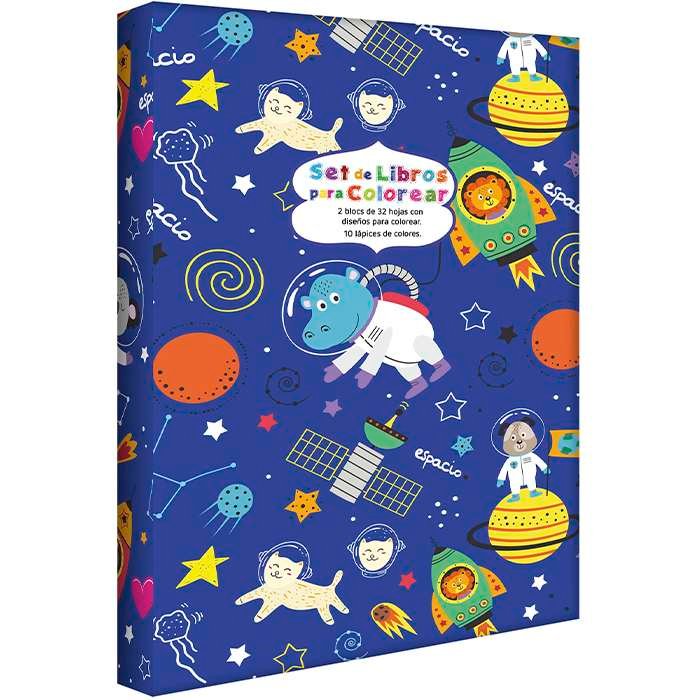 Set de Libros para Colorear Espacio